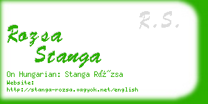 rozsa stanga business card